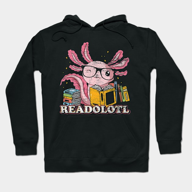 Readolotl Funny Axolotl Hoodie by ShirtsShirtsndmoreShirts